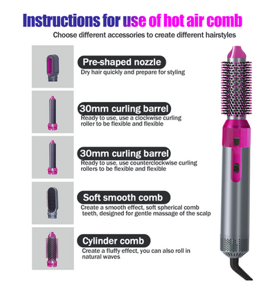 Hot Hair Brush 5 in 1 – فرشاة الشعر الساخنة 5 في 1