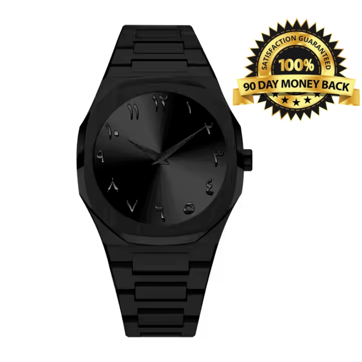 Black Arabic Dial Men's Watch – 40mm